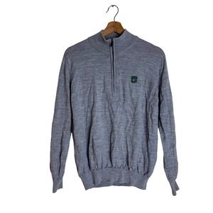 FootJoy Quarter Zip Men's 100% Wool Golf Sweater Gray Small